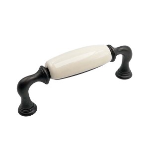 Decorani 83 -ceramiczny uchwyt z białą porcelaną na 96 mm
