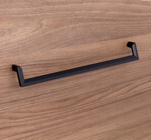Długi czarny uchwyt reling 320 mm -Trestani N4 