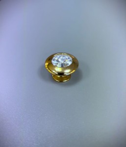 Dioniso GP - Złota gałka meblowa z kryształem Swarowski  25mm