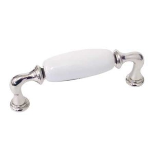 Uchwyt do mebli biała porcelana 96 mm- Decorani 32 