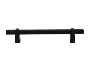 Relingowy ryflowany uchwyt do mebli czarny mat 128mm- Fano N4