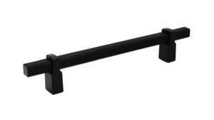 Relingowy ryflowany uchwyt do mebli czarny mat 160mm- Fano N4