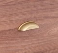 złoty matowy uchwyt muszelka 96 mm