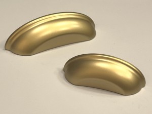 Złoty matowy uchwyt muszelka 64 mm- Amelia F3 