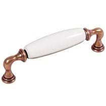 Decorani 29 -ceramiczny uchwyt z białą porcelaną na 128 mm