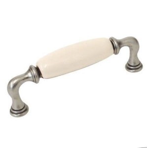Decorani 19 - uchwyt ceramiczny z kremową porcelaną na 128 mm