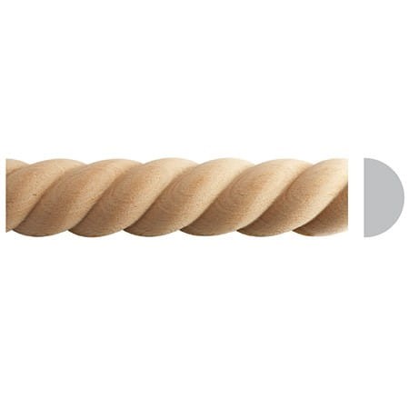 LISTWA DREWNIANA PÓŁWAŁEK ∅ 26x12x1200 mm