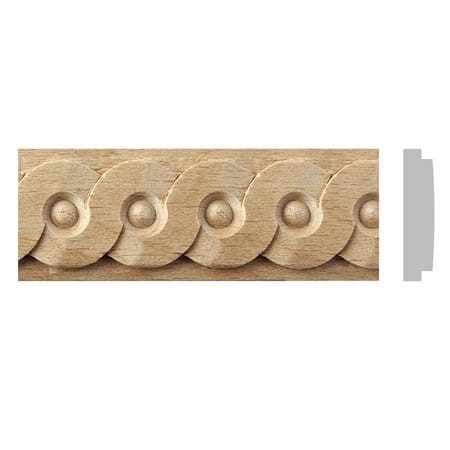 LISTWA DREWNIANA RZEŹBIONA, SZTUKATERIA 60x7x1200 mm