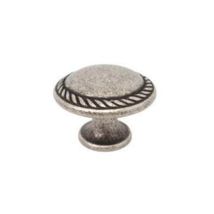 Nereo 25- stare srebro gałka do mebli 30mm