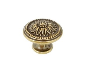Gorgon 07- gałka meblowa stare złoto 30mm