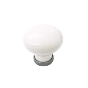 Marco 19- gałka meblowa z białą porcelaną na 30mm