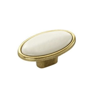 GRI 07- gałka meblowa ceramiczna stare złoto 58mm