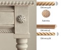 LISTWA DREWNIANA PÓŁWALEK ∅ 17x7x1200 mm- wizualizacja