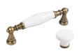 Marco 09- gałka meblowa z białą porcelaną na 30mm- kolekcja
