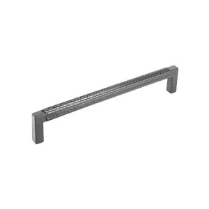 TRAMA 85 - Radełkowany uchwyt meblowy grafitowy na 160 mm