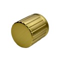 Groov 12- gałka meblowa ryflowana mosiądz szczotkowany ∅ 28 mm