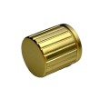 Groov 12- gałka meblowa ryflowana mosiądz szczotkowany 18 mm