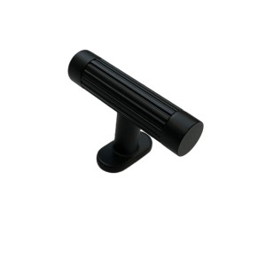 Gałka meblowa czarna matowa T-Bar 56x14mm- Fluti N4