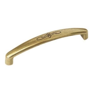 Florio 07- uchwyt meblowy grawerowany stare złoto 105-12mm