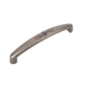 Florio 19-  uchwyt meblowy grawerowany stal antyczna 105-12mm