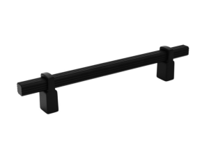 Relingowy ryflowany uchwyt do mebli czarny mat 658mm- Fano N4