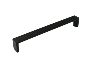 Ryflowany uchwyt meblowy czarny mat 320mm- Lagna N4
