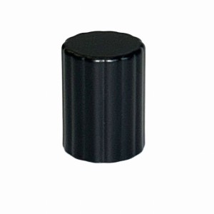 Ryflowana czarna gałka meblowa 20mm- Fontani N4