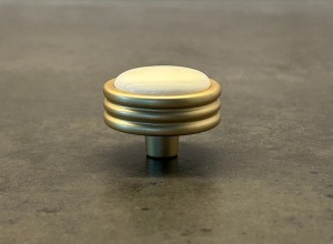 Gałka do mebli porcelanowa mosiądz 34mm- Ponato F3