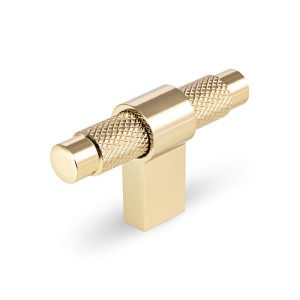 Vertos GL- gałka do mebli  T-bar złota 60mm