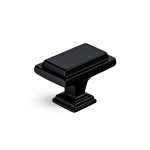 Gałka do mebli czarny mat 40mm- Rect MB