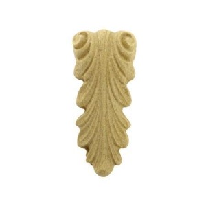 Dekor -ornament liść akantu- ornament z pyłu drzewnego 70-30mm