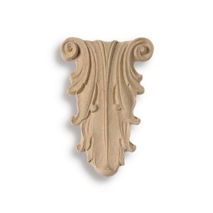 Dekor -ornament liść akantu- ornament z pyłu drzewnego 100-65mm