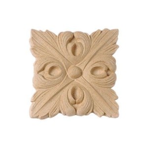 Rozeta- ornament kwadratowy z pyłu drzewnego 90mm