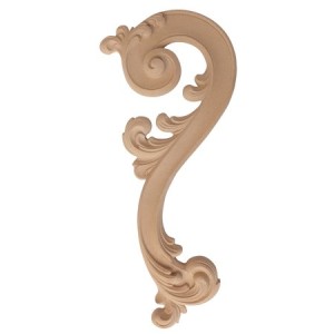 Ornament meblowy prawy 390x170 mm – dekoracja z pyłu drzewnego