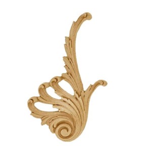 Ornament meblowy prawy 200x100 mm – fryz dekoracyjny z motywem aloesu, z pyłu drzewnego