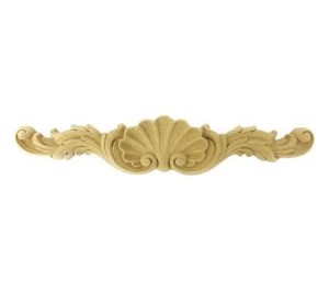Ornament meblowy MUSZLA 325x65 mm – dekoracyjny, z pyłu drzewnego