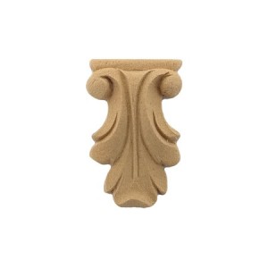 Ornament z pyłu drzewnego liść akantu 50-30mm