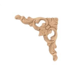 Ornament narożnik z pyłu drzewnego 125-60mm
