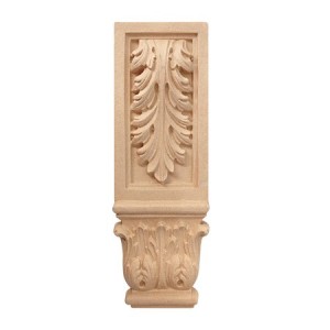 Ornament liść akantu z pyłu drzewnego 83-240mm