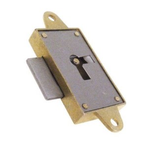 Zamek meblowy nakładany prawy 20 mm – stalowy