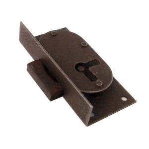 Zamek meblowy półwpuszczany prawy, odległość do klucza 70 mm