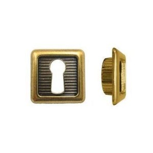 Szyld meblowy 25x25 mm stare złoto
