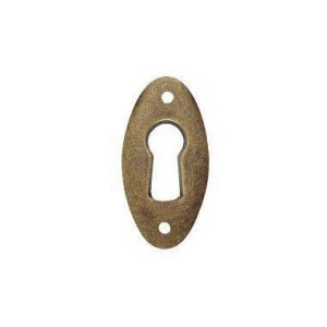 Szyld meblowy mosiądz patynowany 18x36 mm