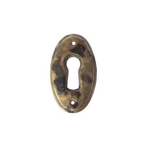 Szyld meblowy 22x37 mm mosiężny patynowany