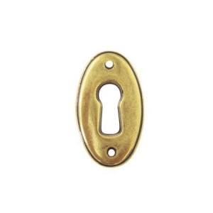 Szyld meblowy 22x37 mm mosiężny stare złoto