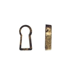 Szyld meblowy 13x25 mm mosiądz patynowany ozdobny