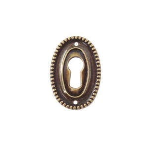 Szyld meblowy 25x32 mm – stare złoto