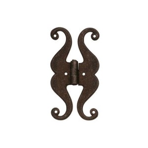 Zawias żelazny meblowy 100x55 mm – stalowy, stare żelazo