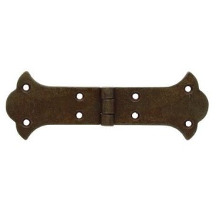 Zawias żelazny dekoracyjny 134x47 mm stal stare żelazo z efektem rdzy