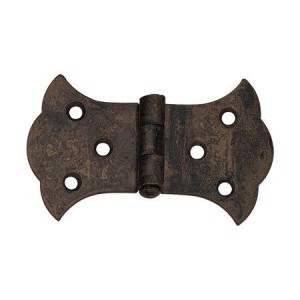 Zawias żelazny dekoracyjny 88x52 mm stal stare żelazo rustykalny